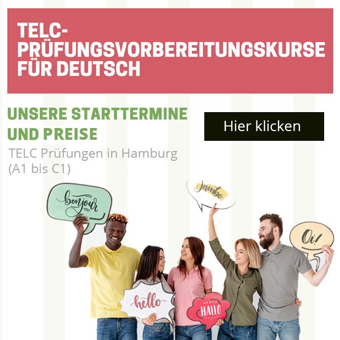 telc Deutsch Prüfung in Hamburg A1, B1, B2, C1, C2 Termine